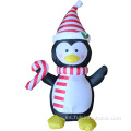 Pingüino inflable de vacaciones para decoraciones navideñas